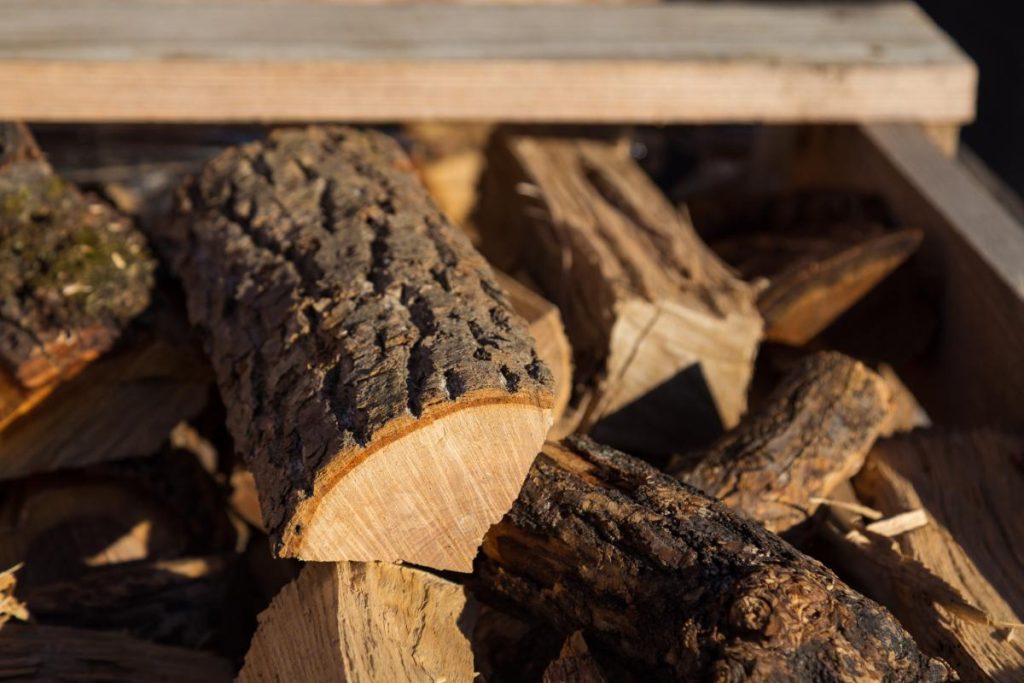 Des bois de chauffage coupés