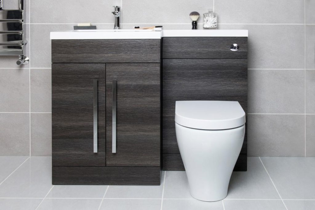 Toilettes et lavabo moderne