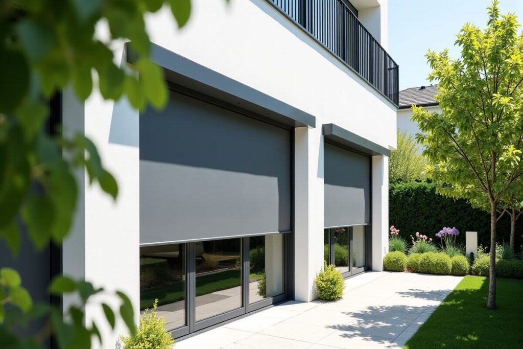 Volets roulants motorisés dans des maisons